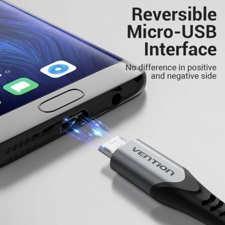 Vention Cable COCHI USB-A Macho a MicroUSB Macho, 3 metros, Negro, 3A